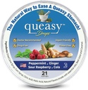 Tre Lollies Queasy Drops - Ease Kemoterapi Kvalme & Rejse Sygdom - Allegrater en tør mund - naturlige ingredienser - 21 ct