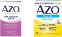 AZO Urinvejsinfektion Test Strip + vaginal pH Test Kit + Gær Infektion & vaginal symptom Relief Tablets, 60 Tæl