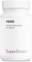 Supersmart - PS100 Supplement 300mg per dag (Phosphatidylserin) - Brain Health & Protect - Memory Support - 124; Non- GMO & Gluten Free - 60 tabletter