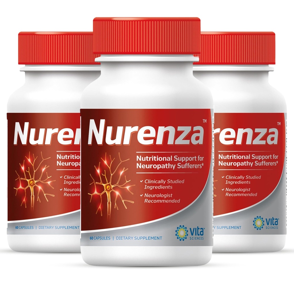 Vita Sciences Nurenza neuropati Relief supplement til nerve sundhed og hurtig reparation. Naturlig R- ALA Form 40x Styrke w / Vitaminer, Antioxidanter og Revitaliserende Fødder, Hænder, Ben og Toes.
