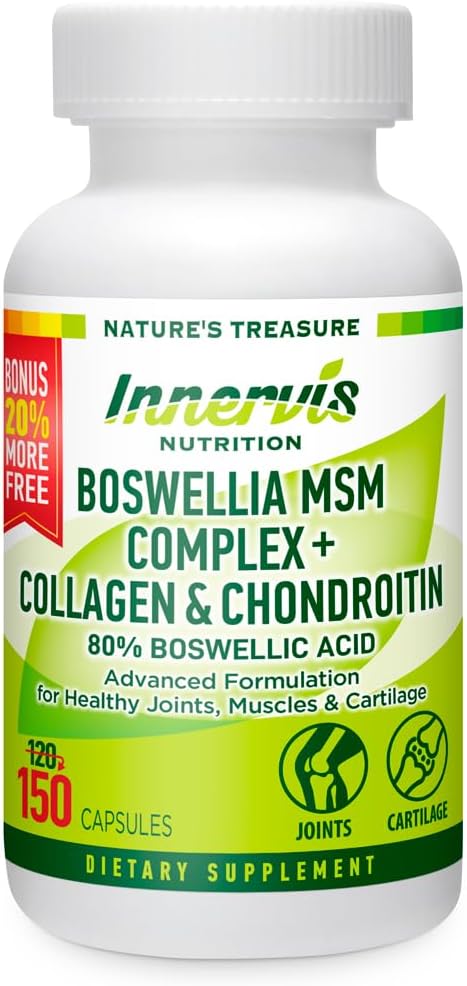 Boswellia MSM Complex 150 Caps – Supports Joint Health | Collagen, Chondroitin, Turmeric