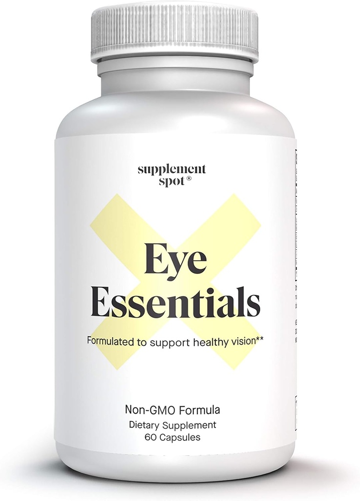Eye Essentials for voksne - Vitamin & Multi Minerals Supplement w / vitamin A, Bilberry Extract, Zink & antioxidanter til øje sundhed (60 Caps.)