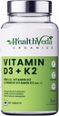 Organics Vitamin D3 (600 IE) + Vitamin K2 som MK7 Supplement (55mcg)