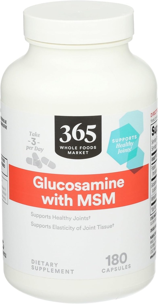 365 af Whole Foods Market, Glucosamin med MSM, 180 kapsler