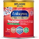 Enfagrow Premium Toddler Nutritional Drink, Natural Vanilla Flavor, Omega-3 DHA for Brain Support, Prebiotika & Vitaminer for immunsundhed, Non- GMO, Powder Can, 32 Oz (pakke med 1