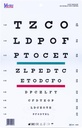 Snellen Chart med Red Green Lines 10 Feet 9 X 14 in.
