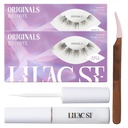 Lilac St - Originals Starter Kit - Inkluderer Natural Faux Eyelash Clusters (10mm & 12mm), Clear Lash lim, & Lash Appliator - Letvægt & Lifelike - Lasts 10 dage - Cruelty Free, Vegan - 20 Lass