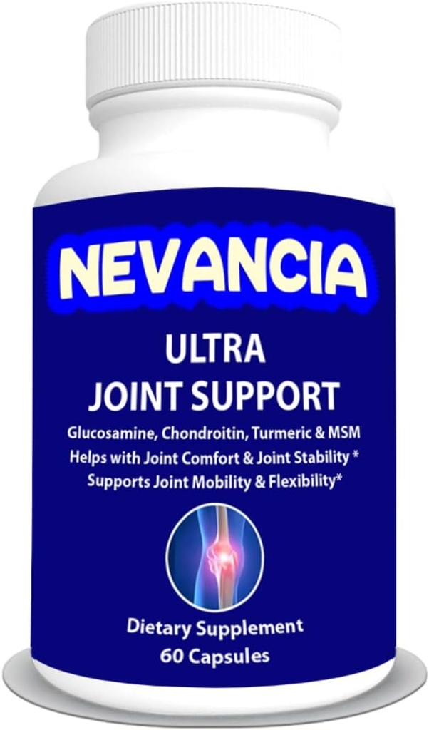 Ultra Joint Support - Glucosamin, Chondroitin, Turmerisk, MSM, Boswellia, Bromelain, Methionin - Hjælper med fælles komfort & Stabilitet - Understøtter fælles fleksibilitet og mobilitet - 60 kapsler