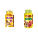 L 'il Critters Fiber Dagligt Gummy supplement til børn, til fordøjelsesstøtte, Berry og Lemon flavors & immunC Dagligt Gummy supplement Vitamin til børn, til vitamin C, D og zink til immunforsvar