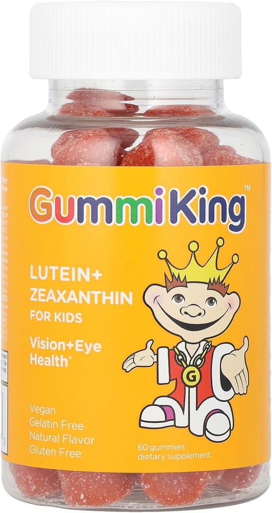 Gummi King Lutein + Zeaxanthin Gummi (Kosttilskud), Natural Mango, 60 Greve