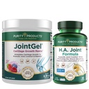 Renhed Produkter JointGel (Berry Flavor) + HA Fælles Formel Bundle Bioactive Collagen Peptider + MSM - Understøtter fælles funktion + fleksibilitet, mens facilitering Joint Cartiage - Hyaluronsyre + mere