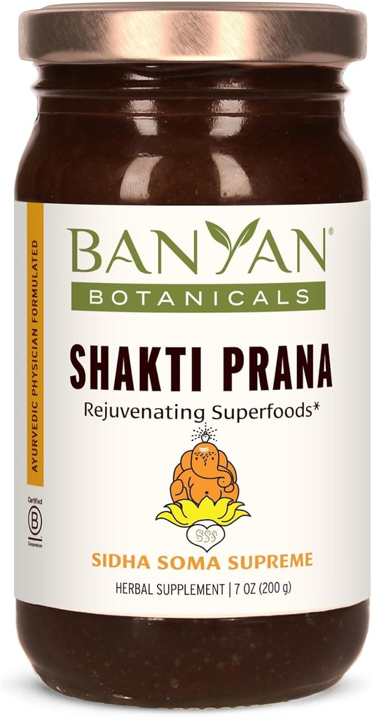 Banyan Botanicals Shakti Prana - Superfood Wellness Blend med ayurvedic urter - Natural Energy Supplement for Vitality and Well- Being * - 7,9 oz - Gluten Free, Non- GMO, Sustainable Sourced