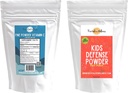 Bundle Buddy 124; Fine Powder Vitamin C, 454 Servere, og Kids Defense Powder (Fruit Punch), 120 Servere