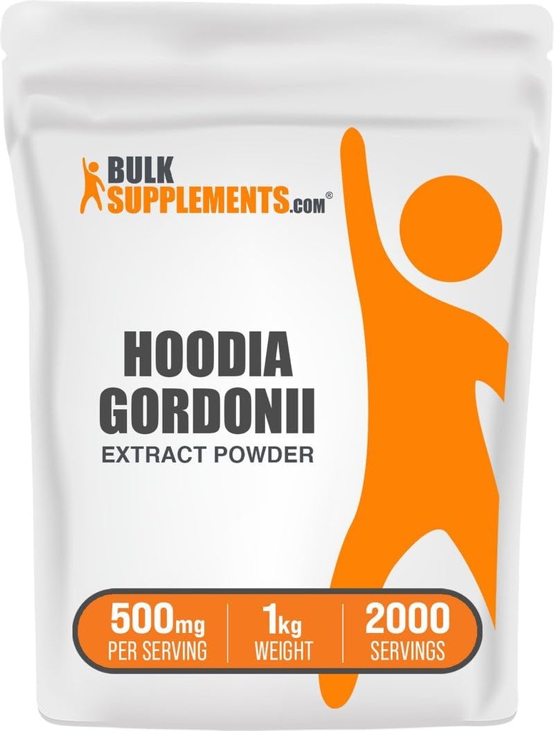 BulkSupplements.com Hoodia Extract Powder - Hoodia Supplement, Hoodia Gordonii Extract - Herbal Supplement, Vegan & Gluten Free, 500mg per Serving, 1kg (2,2 lbs) (Pack of 1)