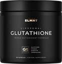 ELMNT 2150mg Super Liposomal Glutathion Supplement w. C-vitamin, Quercetin & Pure L Glutathion 2000mg Triple Action Formel Glutathione Liposomal Supplement w. Phospholipid Layer - 90 piller, Non- GMO