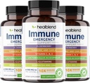 healmix 10 i 1 immunsupport Booster med Elderberry, Zink, Echinacea, Gurkemeje, Lactobacillus Acidophilus, for voksne (3 Pack)