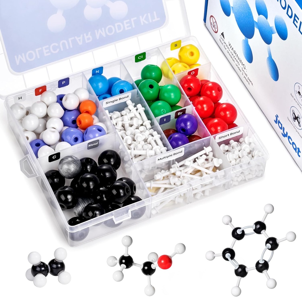 JoyCat Molecular Model Kit (238pcs), Organic Chemistry Molekyle Science Gaver for Ochem og Uorganiske Studerende og Lærere