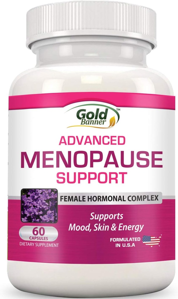 Advanced Menopause Support - Natural kvindelige Hormonal Complex for Hot Flashs, Mood Swings & Vaginal Dryness - Black Cohosh, Soy Isoflavones & Herbal Extract Formel - ikke omfatter Hormon
