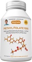ANDREW LESSMAN Methyl Folate 1000mg - 240 Capsules - 1000 mcg L-Methyl Folate, Potent Levels of Essential Vitamin B9. Supports Healthy Heart, Brain, Immune and Pregnancy. Easy to Swallow Capsules