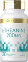 Carlyle L- Theanine 200mg Supplement: 124; 120 Kapsler: 124; Non- GMO, Gluten Free
