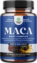 Potent Black Maca Root Kapsler til mænd - Urte Wellness Supplement med sibirisk Ginseng Ashwagandha og Black Maca Root - Mænds Wellness supplement til støtte almen sundhed (30 Servere)