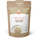 Organic Aloe Vera Powder for Skin & Hår - 4 oz. - Aloe Barbadensis - Nærende ansigt maske for naturlig skønhed, USDA Certified Organic & Non- GMO