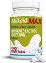 Milkaid Max kapsler for lactose tolerance Relief med Lactase Enzyme, Kosttilskud til at hjælpe forebygge gas, Bloating & Diarré På grund af lactose sensitivitetsteori