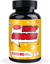 Hamp Gummies High Potency, Organic Hamp Supplement til Fredelig Sengetid, Smerte, Mood - med Pure Hamp Oil Extract - Natural Edibles Hamp Gummy Bears - Vegan, Non- GMO, Sukker fri
