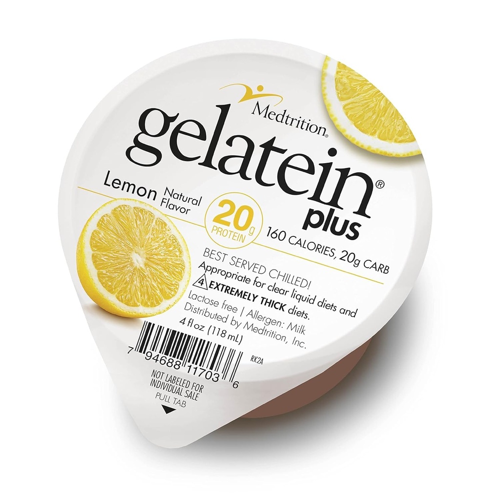 Medtrition Gelatein Plus Lemon: 20 gram protein. Ideel til Clear Liquid Diets, synke Vanskeligheder, Dialyse og Onkologi. Stor pre eller post-workout Snack. (36 Pack)...