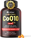 CoQ10- 200mg- Softgels, 120 Servere Liposomal CoQ10 PQQ & Black Pepper Extract for Maximum Absorption - Ultra Ubiquinone Coenzym Q10 Supplement kraftfulde antioxidant understøtter Hear- t & Energy Boost