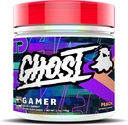 GHOST Gamer: Energi og Focus Support Formel - 40 Servere, Peach - Nootropics & Natural Coffein for Opmærksomhed, Nøjagtighed & Reaction Time - Vegan, Gluten- Free