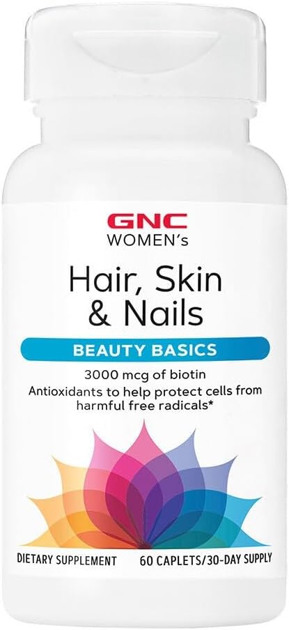 GNC Women 's Hår, Skin & Nails against 124; Daily Multivitamin Blend against 124; Biotin (3.000 mcg), Hyaluronsyre, Vitaminer C & E med Niacin; Tilføjet antioxidanter against 124; Understøtter kvinder sundhed og skønhed