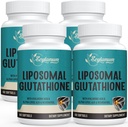 2400 MG Liposomal Glutathione Softels, Max Absorption, Active Form L- Glutathione Reduceret (GSH), med Hyaluronsyre, Resveratrol, Master Antioxidants for Detox, Brain, Immunsystem, 240 Softells
