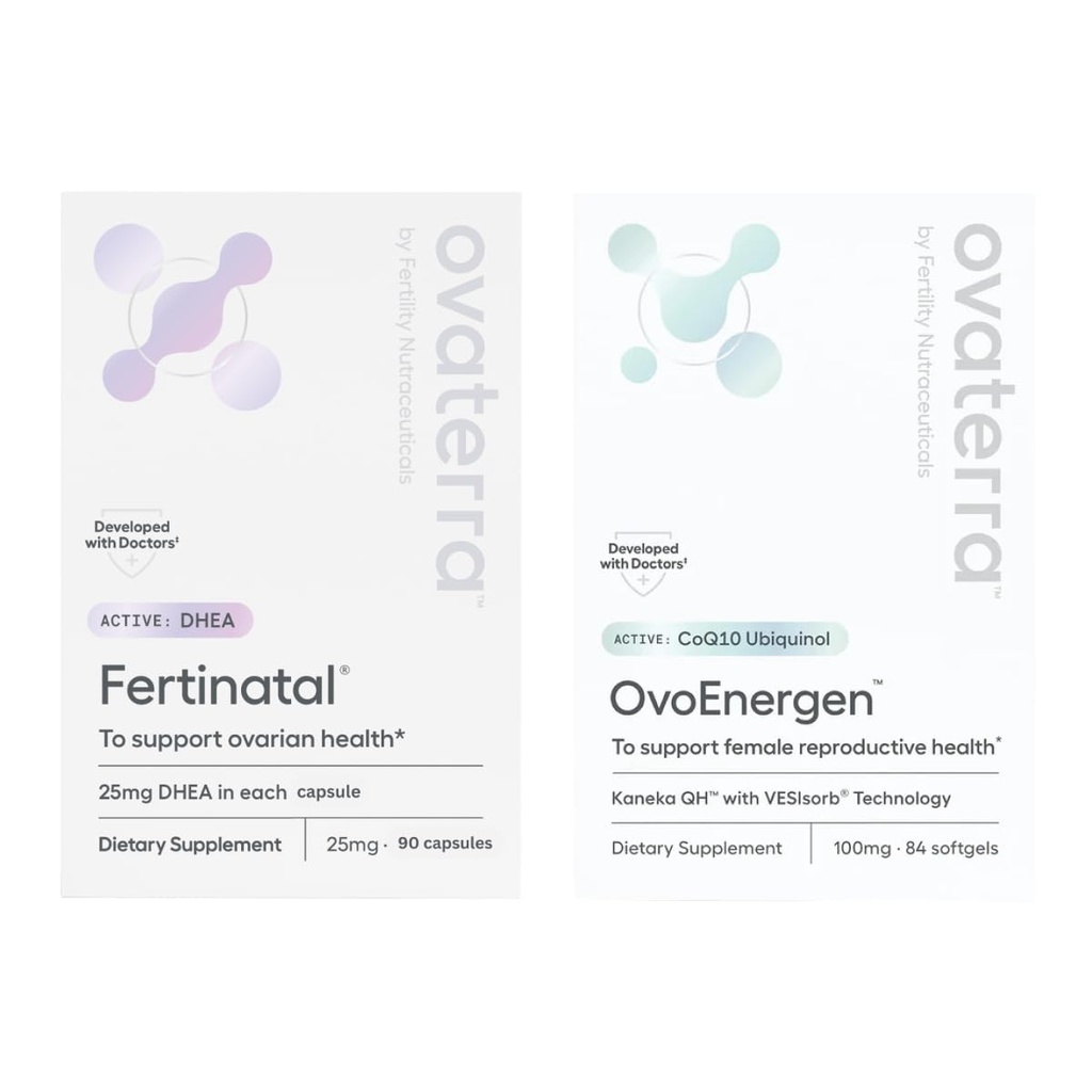 Egg Health Power Pack for Women for Fertility Support & Egg Heatlh med Kaneka QH, VESIsorb ® Technology, Ubiquinol & Mikronised DHEA 90 - 25mg kapsler & 84 - 100mg Softgel kapsler 28 dages forsyning