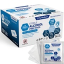 MED PRIDE Steril Alkohol Prep Pads, Antiseptisk, 70% isopropyl, individuelt indpakket, Medical Grade 2 Ply Wipes (200 Count (pakke med 1) Hvid)