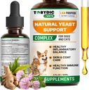 Natural Cats & Hund Gær Infektion Relief - Itchy Skin & Øre Behandling - Reducerer Irritation & Relieves Kløe og Allergi - Urtemedicin Drops Supplement - Made in USA