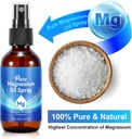 2 Pakker Magnesium Spray, Pure Magnesium Oil Spray til Feet, Naturlig tematisk Magnesium til Kropssundhed, Let at Absorb og Brug, Hår Glat, Lindrende, Slap af for søvn & Muscle 4 Fl.Oz