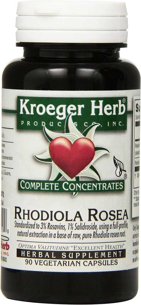 Kroeger Herb Rhodiola Rosea Vcaps, 90 Greve