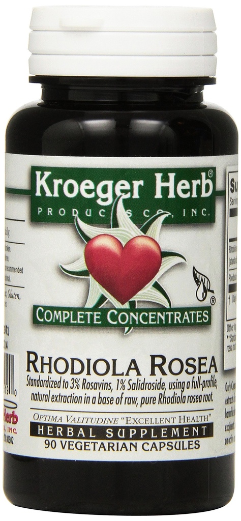 Kroeger Herb Rhodiola Rosea Vcaps, 90 Greve