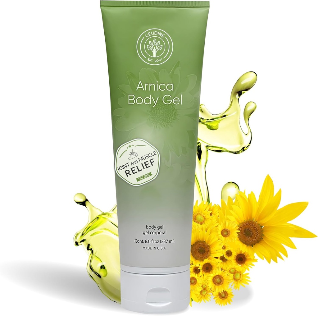 L 'EUDINE Arnica Bruise Gel - Arnica Gel Maksimal styrke til blå mærker og hævelse - Hurtig Absorbing Bruise Cream til behandling af muskelømhed - Natural Formel, 8 Fl Oz