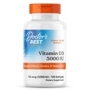 Doctor 's Best Vitamin D3, Capsule 5, 000 Iu for sunde knogler, tænder, hjerte og immunforsvar, non-GMO, gluten- fri, soja fri, 720 greve (pakke med 1)