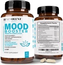 Calm Mood Booster Supplement - Natural Happy Pills for Stress, Sleep & Mood Support - Patenteret KSM- 66 ® Ashwagandha & Suntheanine ® L- Theanine, Rhodiola Rosea, Magnesium - 60 Greve