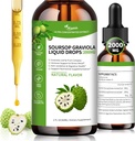 Wanish Organic Soursop Graviola Liquid Drop,Sour SOP Bitters Liquid for Cell Support & Regeneration, Immune Boost, Liver and Sleep, Herbal Goodness, Sugar/Gluten Free, Natural Flavor, 2 Fl Oz