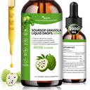 Wishing Organic Soursop Graviola Liquid Drop, Sour SOP Bitters Liquid for Cell Support & Regeneration, Immunboost, Lever og søvn, Herbal Good, Sugar / Gluten Free, Natural Flavor, 2 Fl Oz