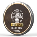 Viking Revolution Sweet Tobacco Beard Balm - Tobacco Scoted Beard Smør med Argan Oil & Jojoba Oil - Softens og Fugt Beards for Mænd (2oz, 1 Pack)