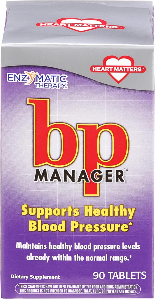 Enzymatic Therapy - Bp Manager, 90 tablets [Health and Beauty]