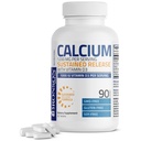 Bronson Calcium 1200 MG Per Servering Vedvarende frigivelse med D3- vitamin 1000 IE D3- vitamin Per Servering Non- GMO, 90 tabletter