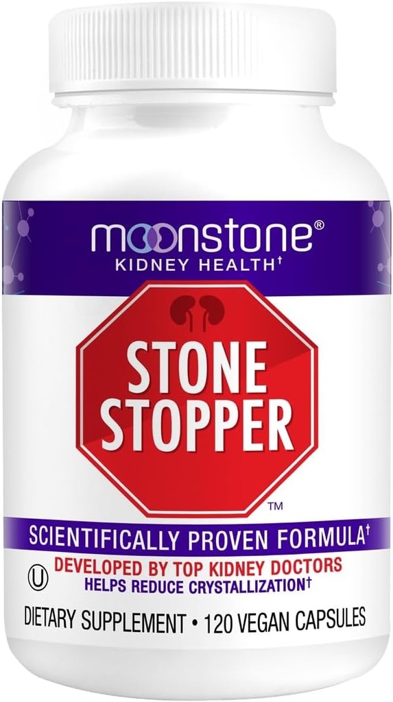 Stone Stopper Kapsler, Nyre Stone Prevention, Calcium Oxalate Protector, Alkali Citrate Support, Udviklet af Urologer til støtte Nyre Sundhed, 30 Day Supply (120 Greve)