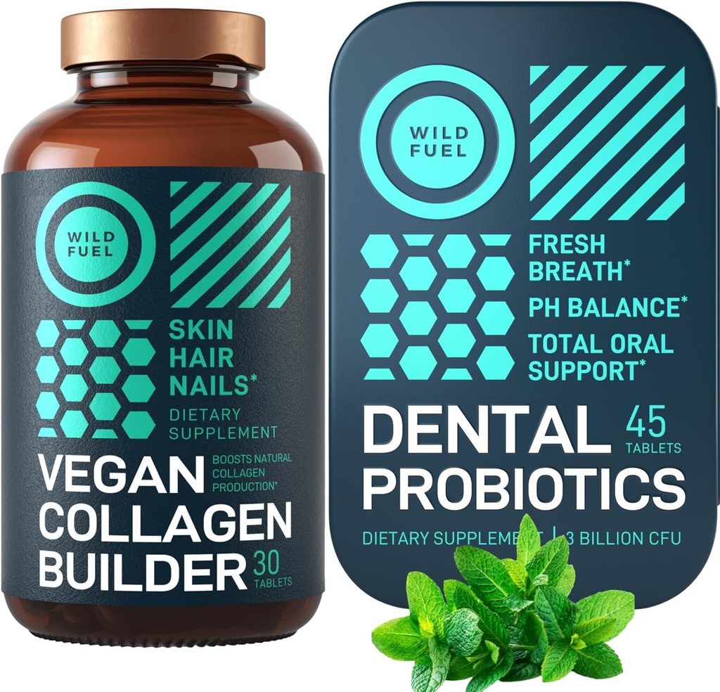 WILD FUEL Vegan Collagen Builder og tandprobiotika til frisk ånde Bundle