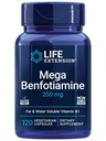 Life Extension Mega Benfotiamin, 250 mg, en fatal - opløselig form af thiamin, sund metabolisme, ultrabiotilgængelig vitamin B1, høj potens, Gluten- fri, ikke- GMO, vegetar, 120 kapsler